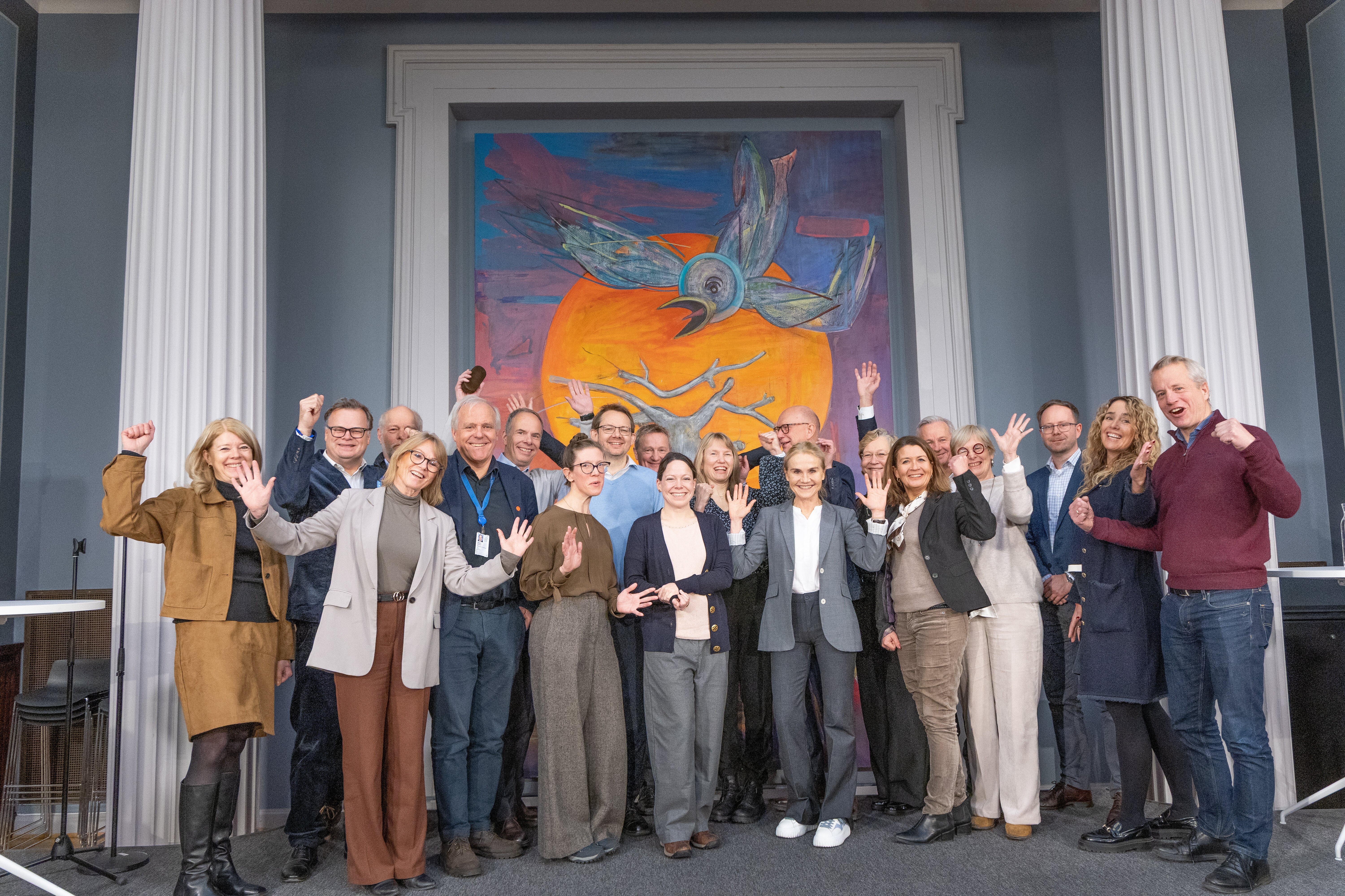 Gruppebilde av foredragsholdere på seminar