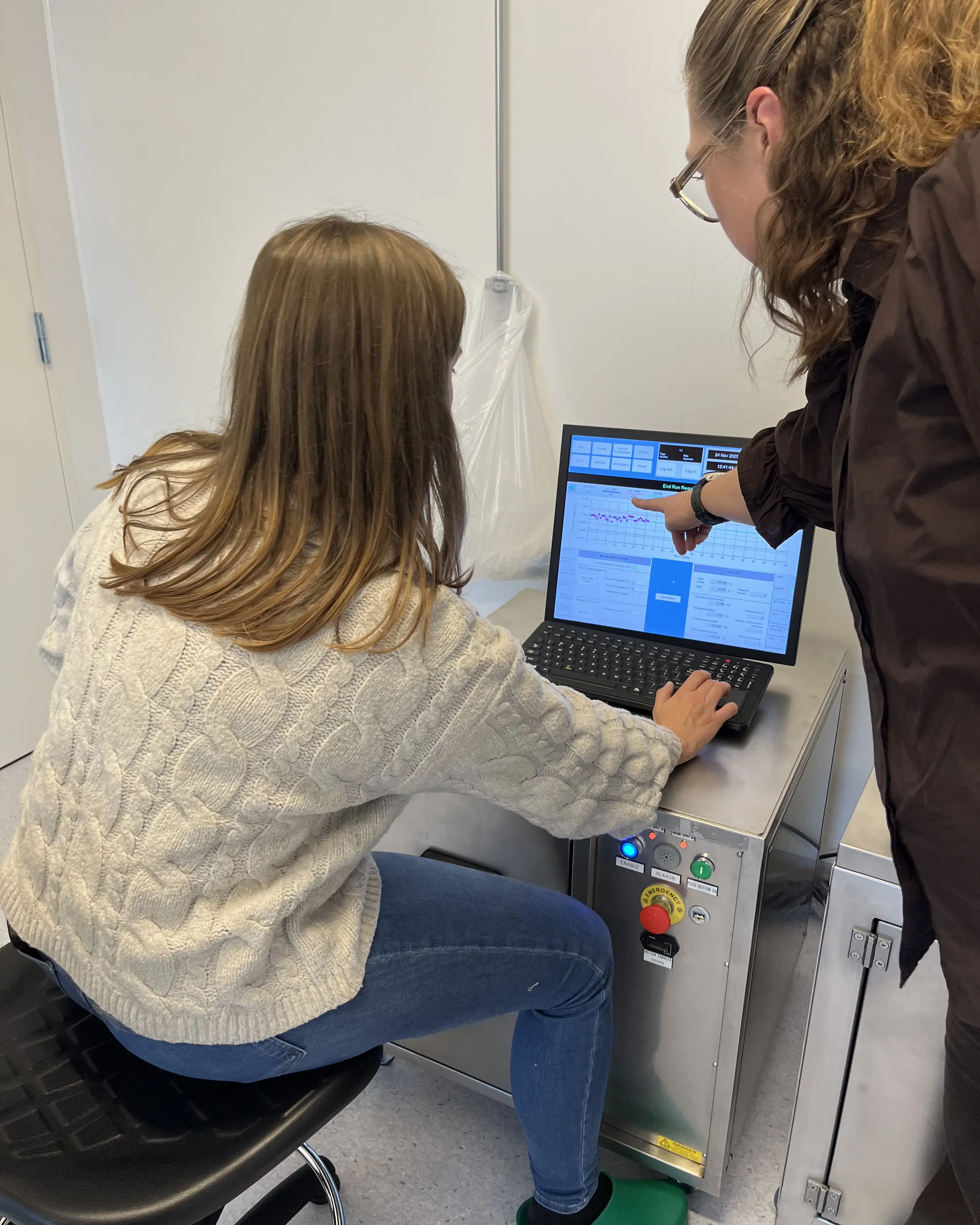 A person using a laptop